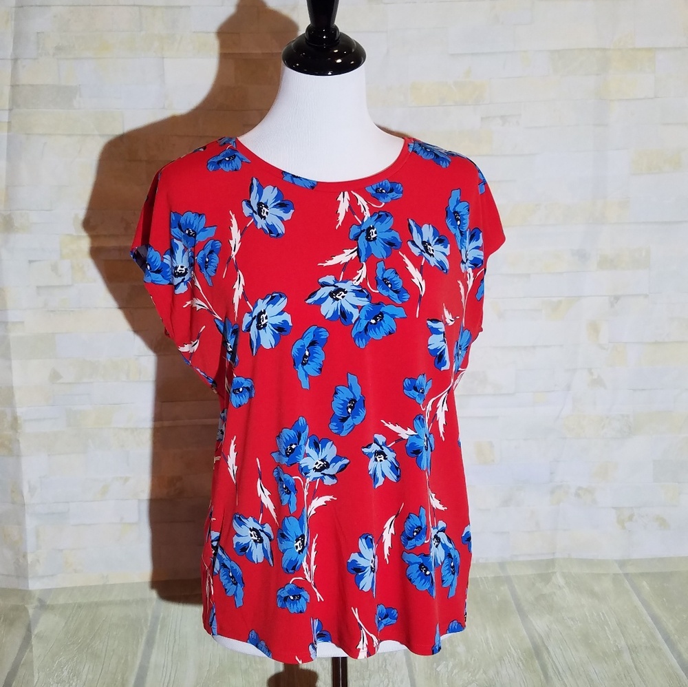 Blue Poppies Blouse